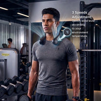 NeckFan™ – Wearable Bladeless Neck Fan | 360° Hands-Free Cooling | Rechargeable & Quiet