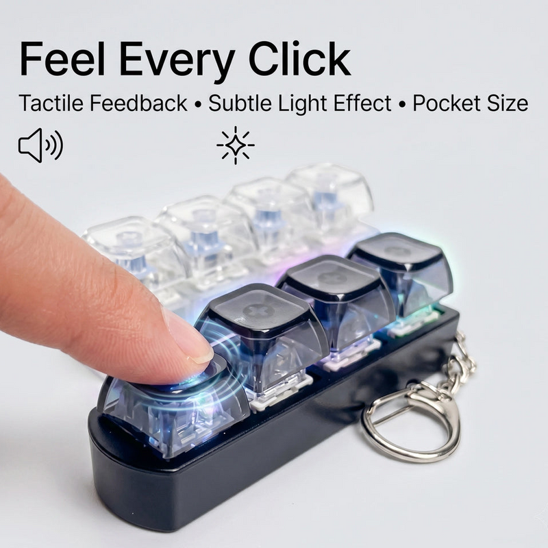 KeyZen™ – Mechanical Fidget Keychain | Satisfying Click Sensation | Focus & Calm